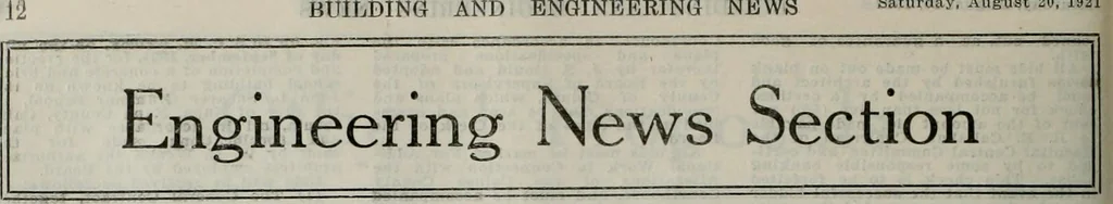 An illustration from Building & engineering news, 1914, leaf 227