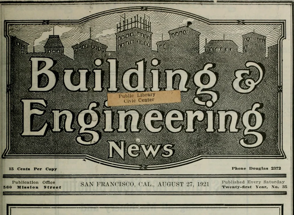 An illustration from Building & engineering news, 1914, leaf 240