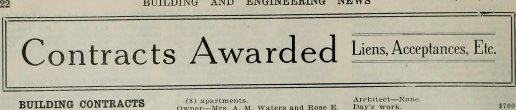 An illustration from Building & engineering news, 1914, leaf 27