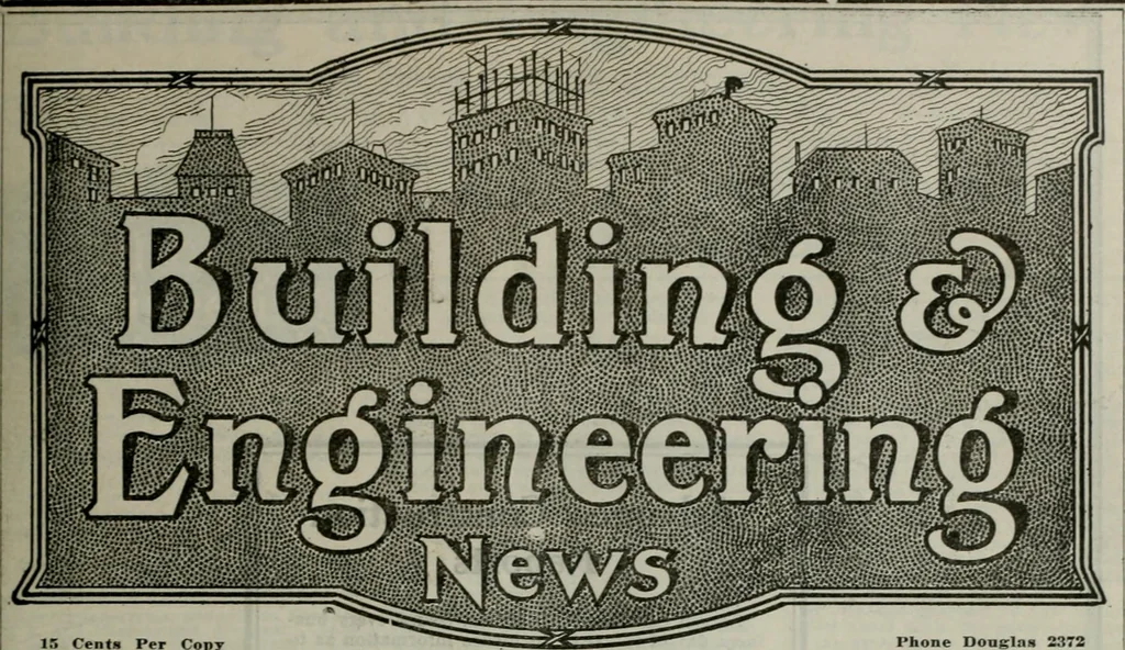 An illustration from Building & engineering news, 1914, leaf 272