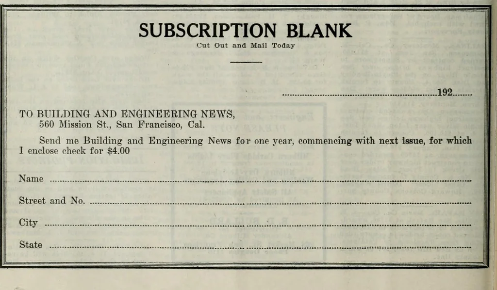 An illustration from Building & engineering news, 1914, leaf 317