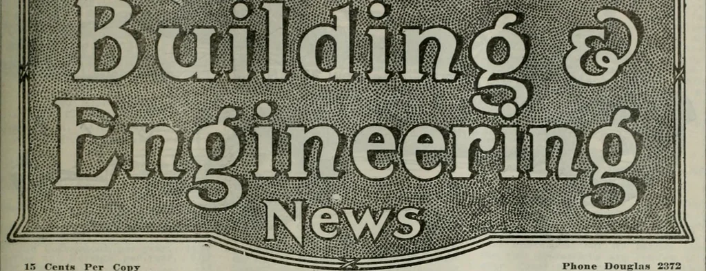 An illustration from Building & engineering news, 1914, leaf 370