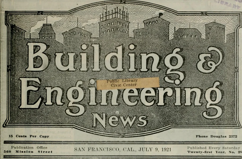 An illustration from Building & engineering news, 1914, leaf 38