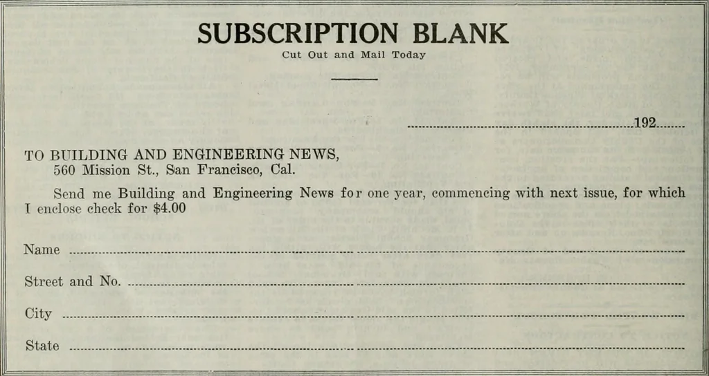 An illustration from Building & engineering news, 1914, leaf 385
