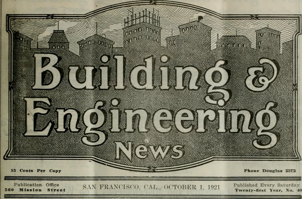 An illustration from Building & engineering news, 1914, leaf 402