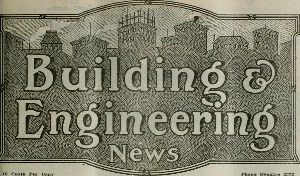 An illustration from Building & engineering news, 1914, leaf 467