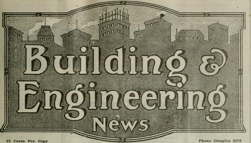 An illustration from Building & engineering news, 1914, leaf 535
