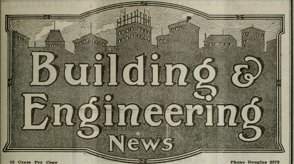 An illustration from Building & engineering news, 1914, leaf 567