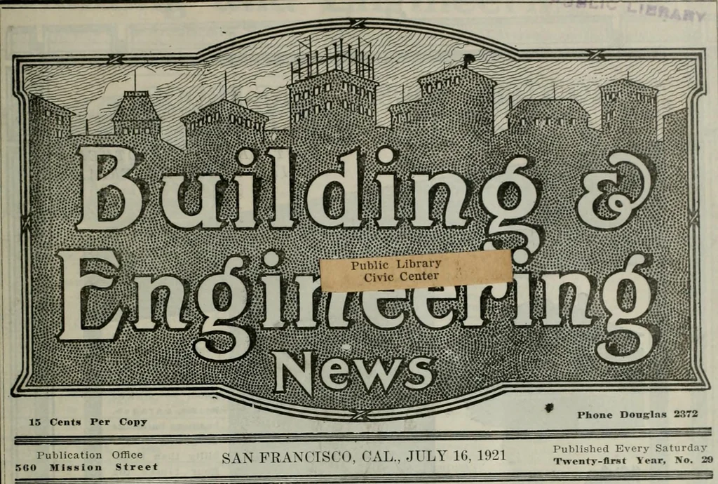 An illustration from Building & engineering news, 1914, leaf 70