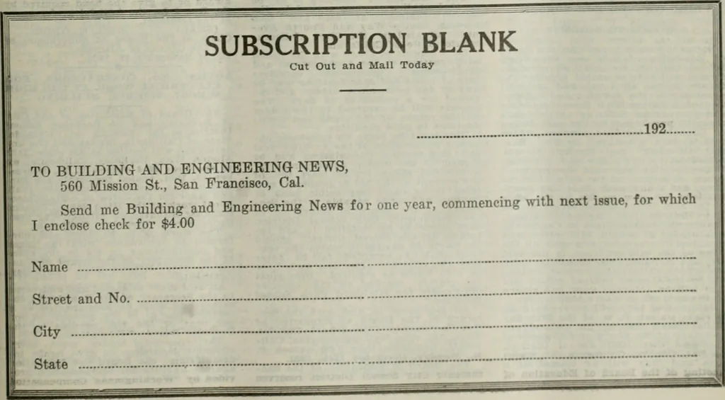 An illustration from Building & engineering news, 1914, leaf 707