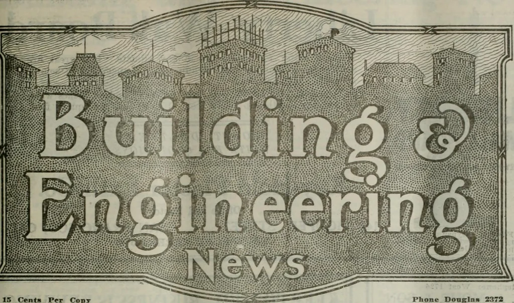 An illustration from Building & engineering news, 1914, leaf 759
