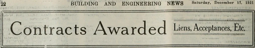 An illustration from Building & engineering news, 1914, leaf 780