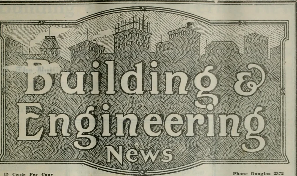 An illustration from Building & engineering news, 1914, leaf 791