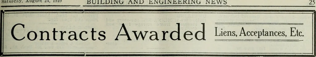 An illustration from Building & engineering news, 1914, leaf 278