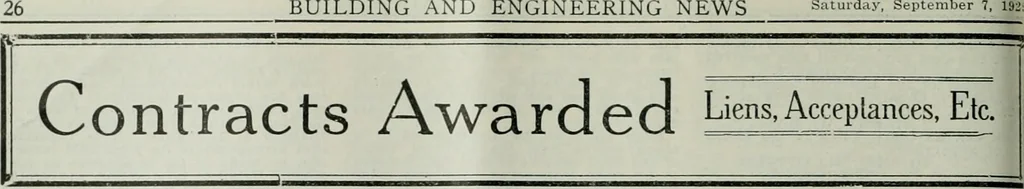 An illustration from Building & engineering news, 1914, leaf 347