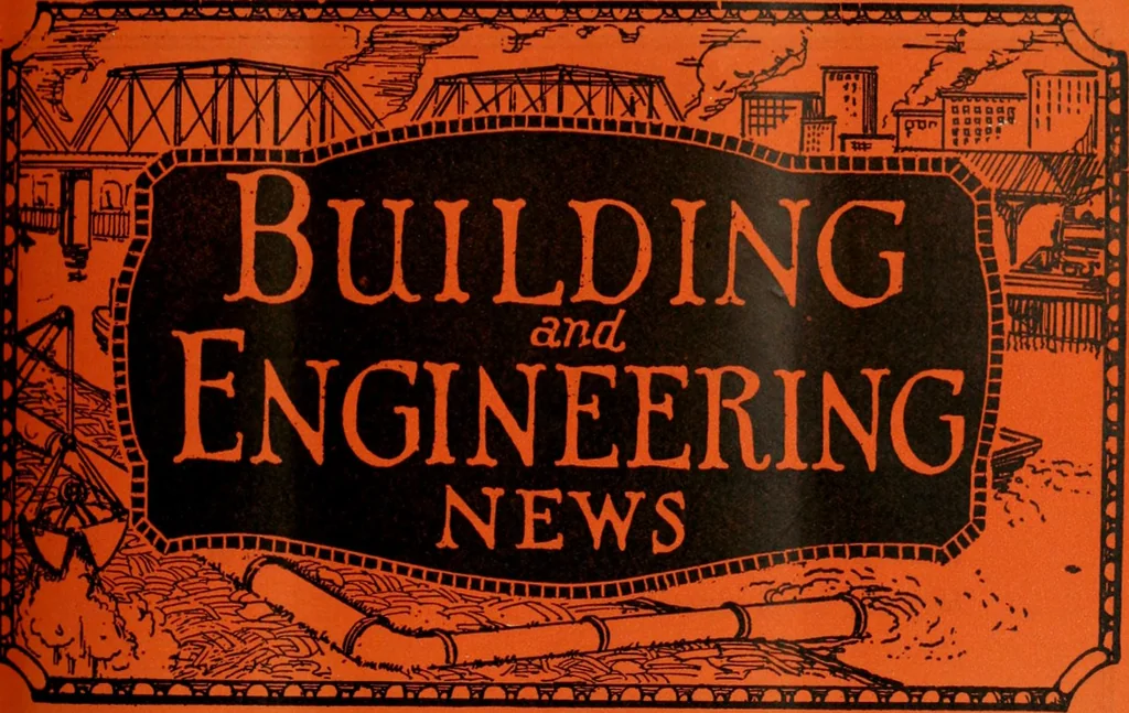 An illustration from Building & engineering news, 1914, leaf 388