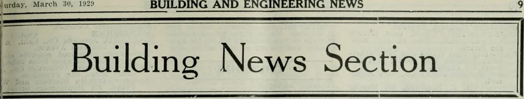 An illustration from Building & engineering news, 1914, leaf 440