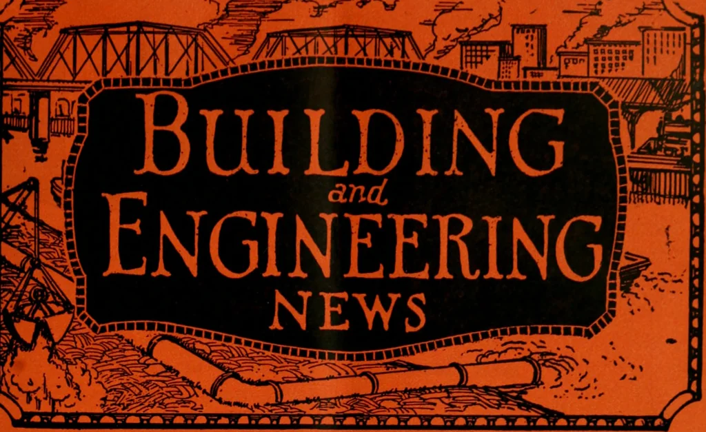 An illustration from Building & engineering news, 1914, leaf 140