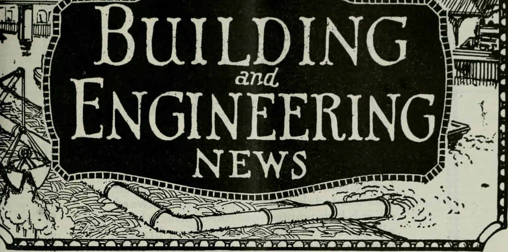 An illustration from Building & engineering news, 1914, leaf 334