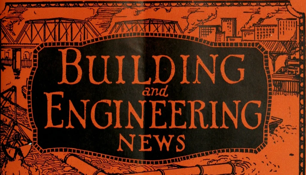 An illustration from Building & engineering news, 1914, leaf 412