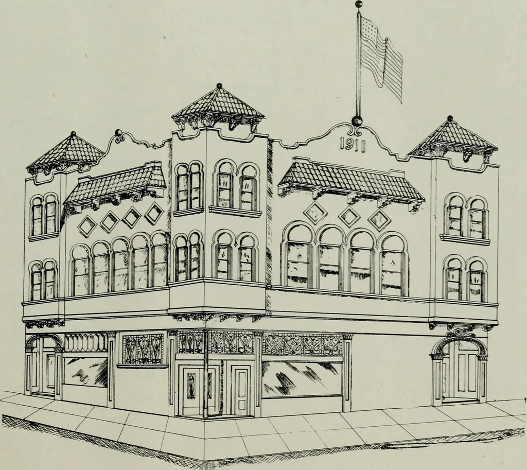 An illustration from Building and industrial news, 1914, leaf 588