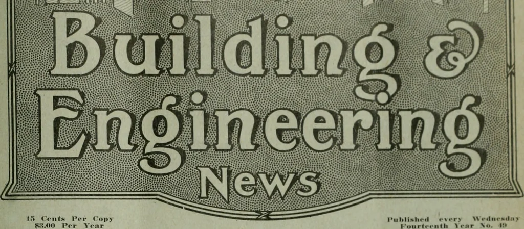 An illustration from Building and industrial news, 1914, leaf 878