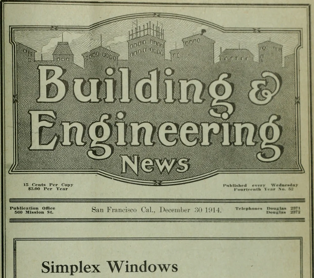 An illustration from Building and industrial news, 1914, leaf 980