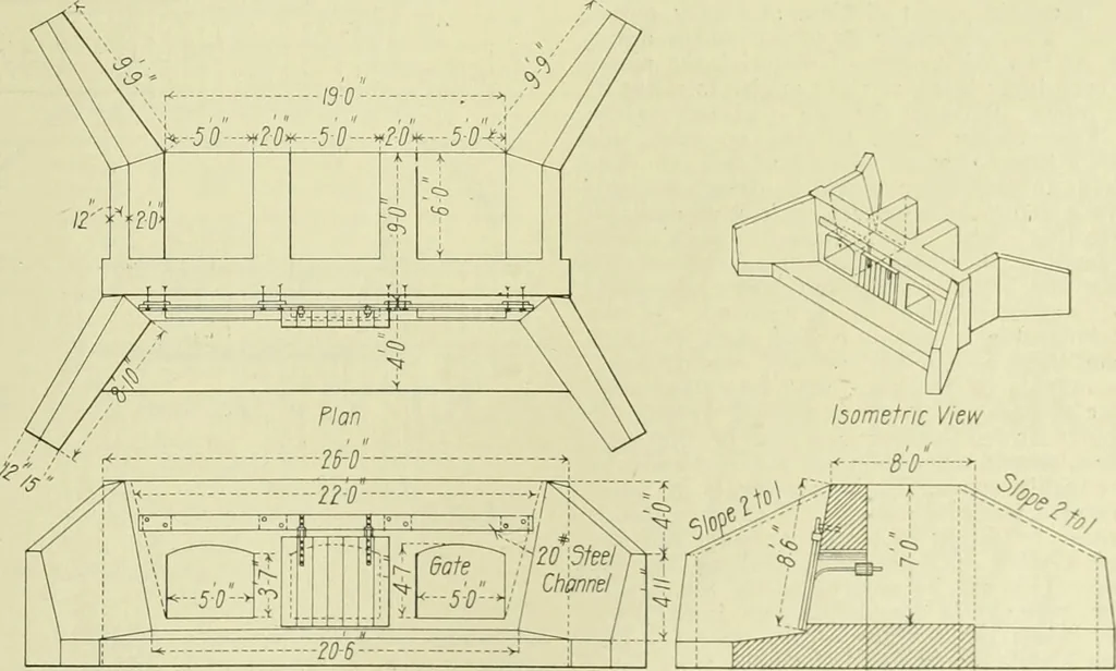 An illustration from Buildings, 1922, leaf 280
