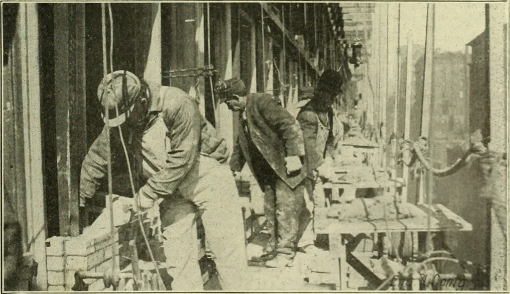 An illustration from Buildings, 1922, leaf 494