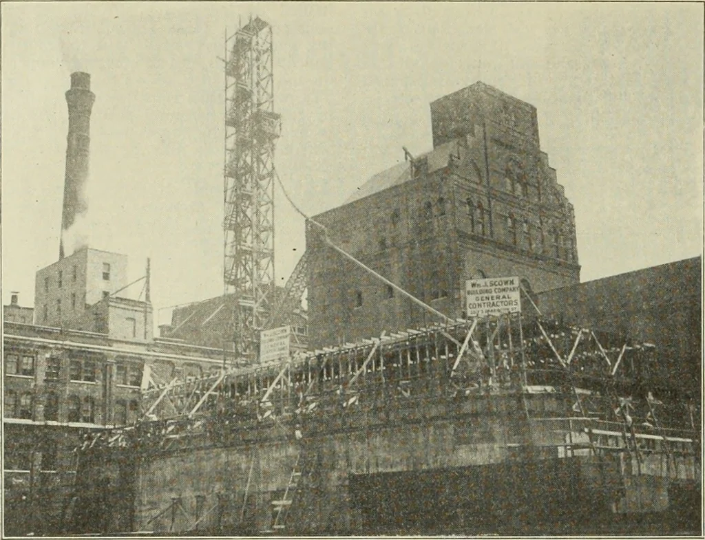 An illustration from Buildings, 1922, leaf 77