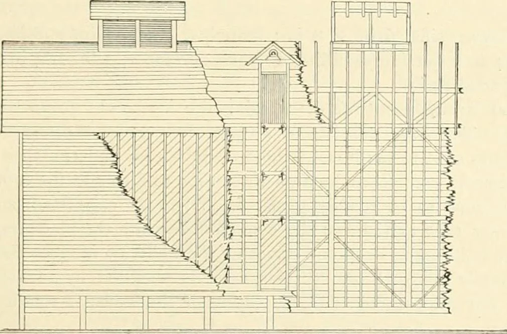 An illustration from Buildings and structures of American railroads. A reference book for railroad managers, superintendents, master mechanics, engineers, architects, and students, 1893, leaf 106
