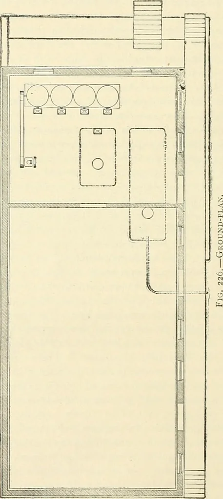 An illustration from Buildings and structures of American railroads. A reference book for railroad managers, superintendents, master mechanics, engineers, architects, and students, 1893, leaf 141