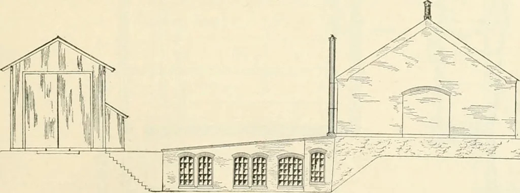 An illustration from Buildings and structures of American railroads. A reference book for railroad managers, superintendents, master mechanics, engineers, architects, and students, 1893, leaf 146