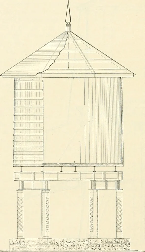 An illustration from Buildings and structures of American railroads. A reference book for railroad managers, superintendents, master mechanics, engineers, architects, and students, 1893, leaf 165