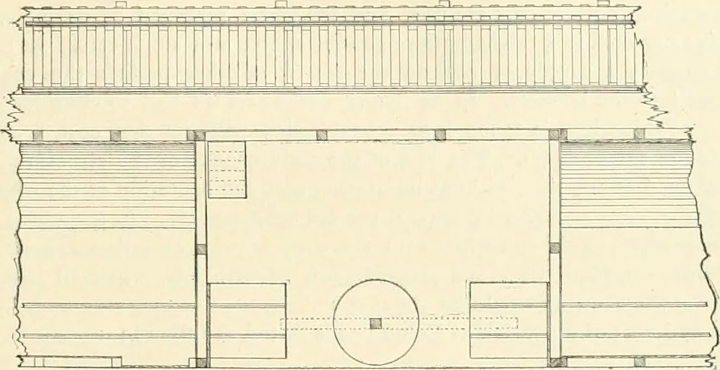 An illustration from Buildings and structures of American railroads. A reference book for railroad managers, superintendents, master mechanics, engineers, architects, and students, 1893, leaf 182