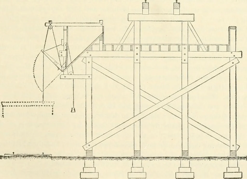 An illustration from Buildings and structures of American railroads. A reference book for railroad managers, superintendents, master mechanics, engineers, architects, and students, 1893, leaf 188