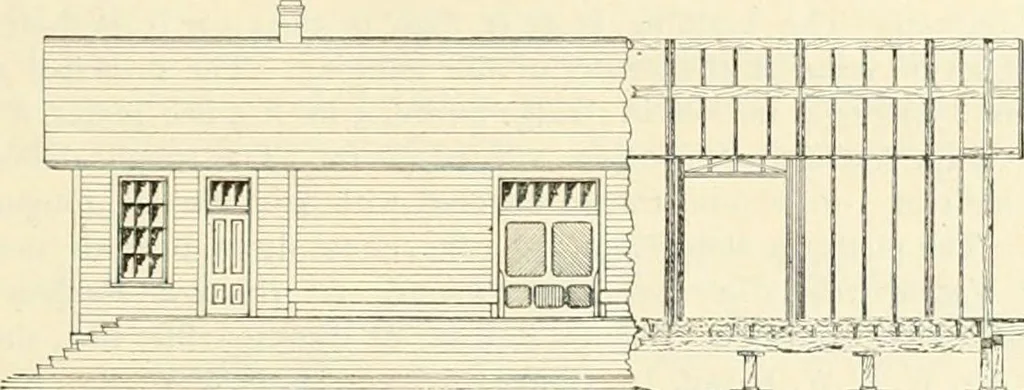 An illustration from Buildings and structures of American railroads. A reference book for railroad managers, superintendents, master mechanics, engineers, architects, and students, 1893, leaf 258