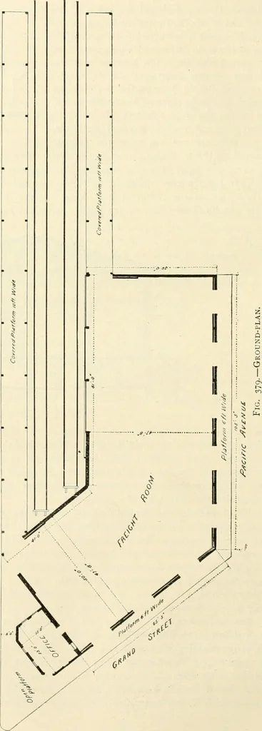 An illustration from Buildings and structures of American railroads. A reference book for railroad managers, superintendents, master mechanics, engineers, architects, and students, 1893, leaf 261
