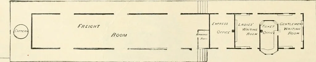 An illustration from Buildings and structures of American railroads. A reference book for railroad managers, superintendents, master mechanics, engineers, architects, and students, 1893, leaf 301