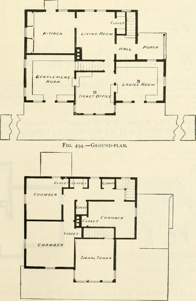 An illustration from Buildings and structures of American railroads. A reference book for railroad managers, superintendents, master mechanics, engineers, architects, and students, 1893, leaf 310