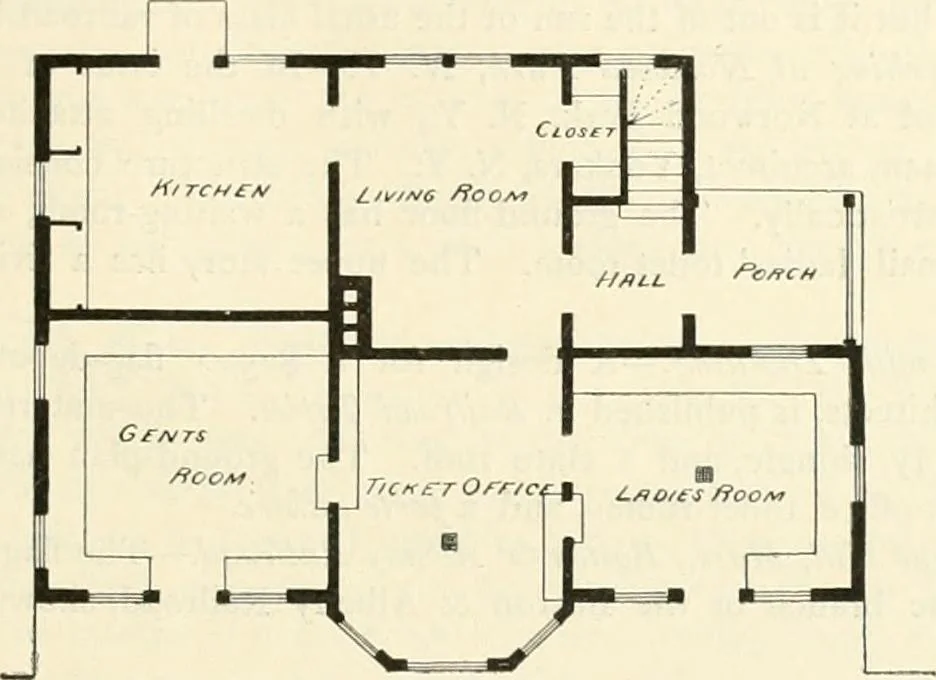 An illustration from Buildings and structures of American railroads. A reference book for railroad managers, superintendents, master mechanics, engineers, architects, and students, 1893, leaf 314