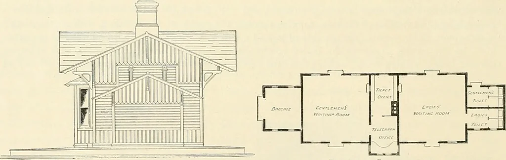 An illustration from Buildings and structures of American railroads. A reference book for railroad managers, superintendents, master mechanics, engineers, architects, and students, 1893, leaf 325
