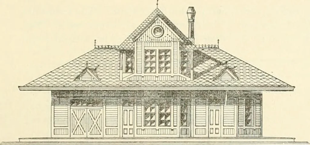 An illustration from Buildings and structures of American railroads. A reference book for railroad managers, superintendents, master mechanics, engineers, architects, and students, 1893, leaf 328