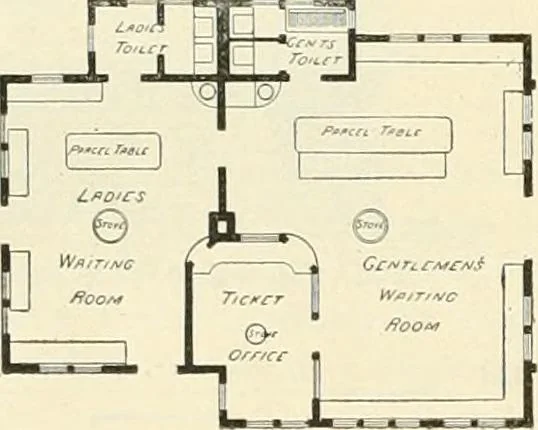An illustration from Buildings and structures of American railroads. A reference book for railroad managers, superintendents, master mechanics, engineers, architects, and students, 1893, leaf 329