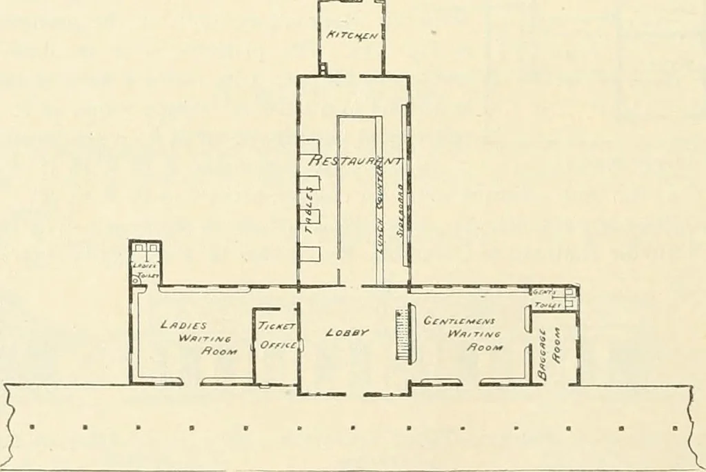 An illustration from Buildings and structures of American railroads. A reference book for railroad managers, superintendents, master mechanics, engineers, architects, and students, 1893, leaf 331