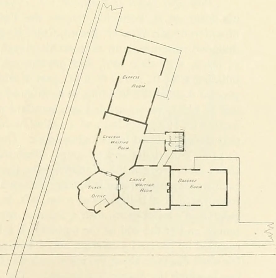 An illustration from Buildings and structures of American railroads. A reference book for railroad managers, superintendents, master mechanics, engineers, architects, and students, 1893, leaf 332