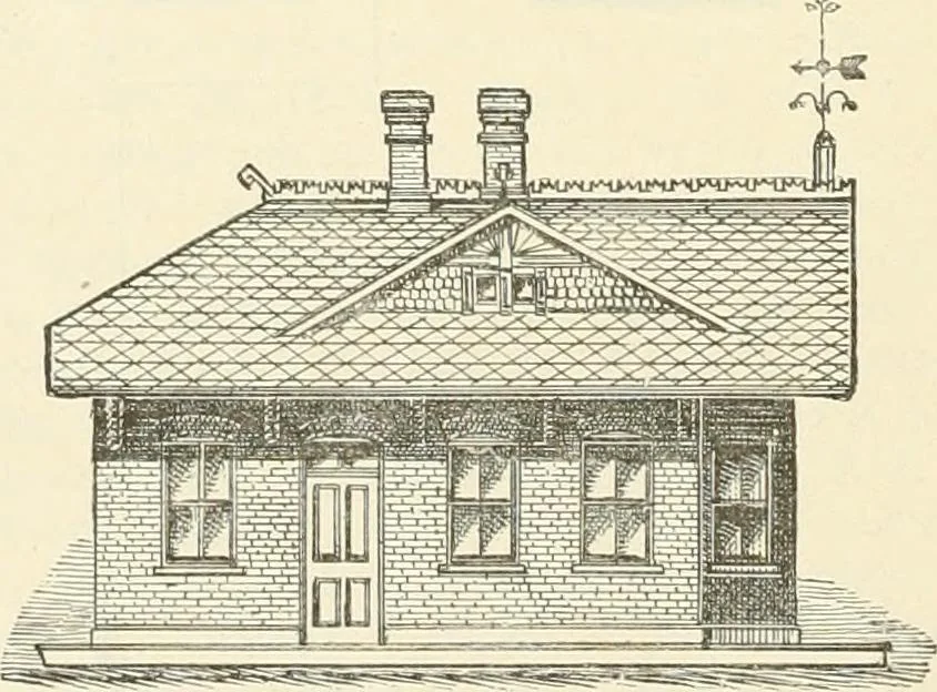 An illustration from Buildings and structures of American railroads. A reference book for railroad managers, superintendents, master mechanics, engineers, architects, and students, 1893, leaf 335