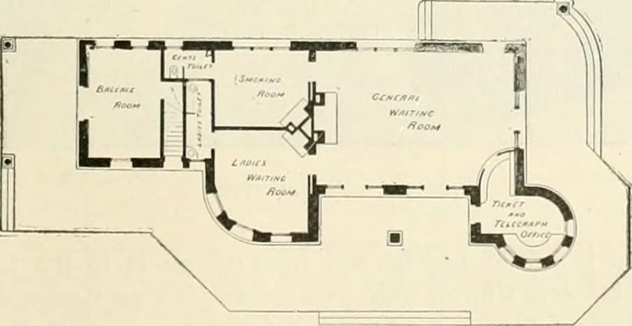 An illustration from Buildings and structures of American railroads. A reference book for railroad managers, superintendents, master mechanics, engineers, architects, and students, 1893, leaf 338