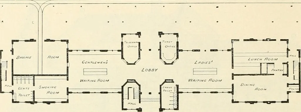 An illustration from Buildings and structures of American railroads. A reference book for railroad managers, superintendents, master mechanics, engineers, architects, and students, 1893, leaf 339