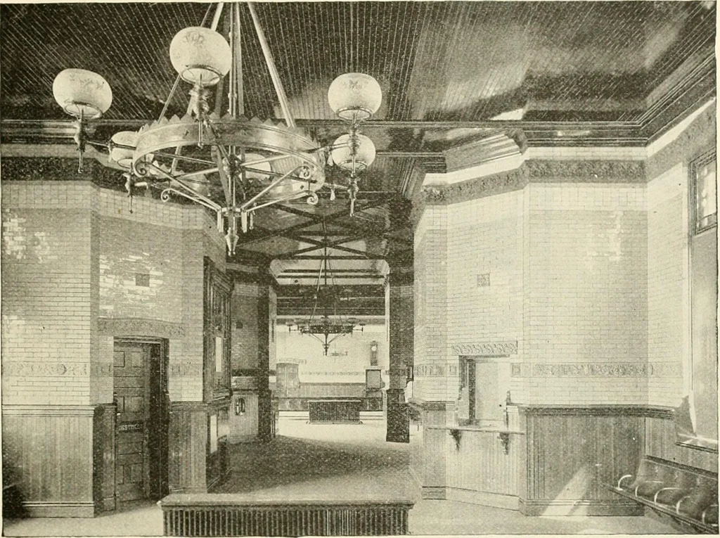 An illustration from Buildings and structures of American railroads. A reference book for railroad managers, superintendents, master mechanics, engineers, architects, and students, 1893, leaf 340